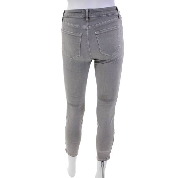 L'Agence Womens High Rise Andrea Skinny Ankle Leg Denim Jeans Gray Size 24 - Picture 3 of 7